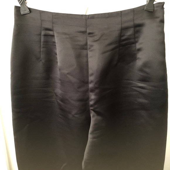JENNI MAX NYC BLACK SATIN PANTS 12 NWOT - Picture 3 of 6